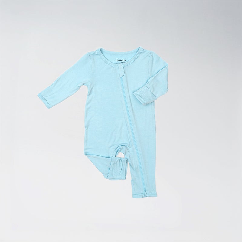 Lovingly Signed Blue Bamboo Long Sleeve Bodysuit - Set of 3 (Size 3-6 months) - Image 1
